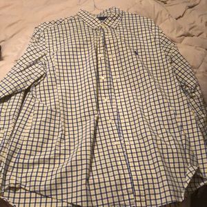 Polo by Ralph Lauren yellow plaid shirt. Size XL
